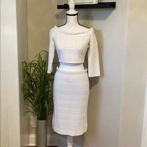 BCBG Crop & Midi Skirt Set